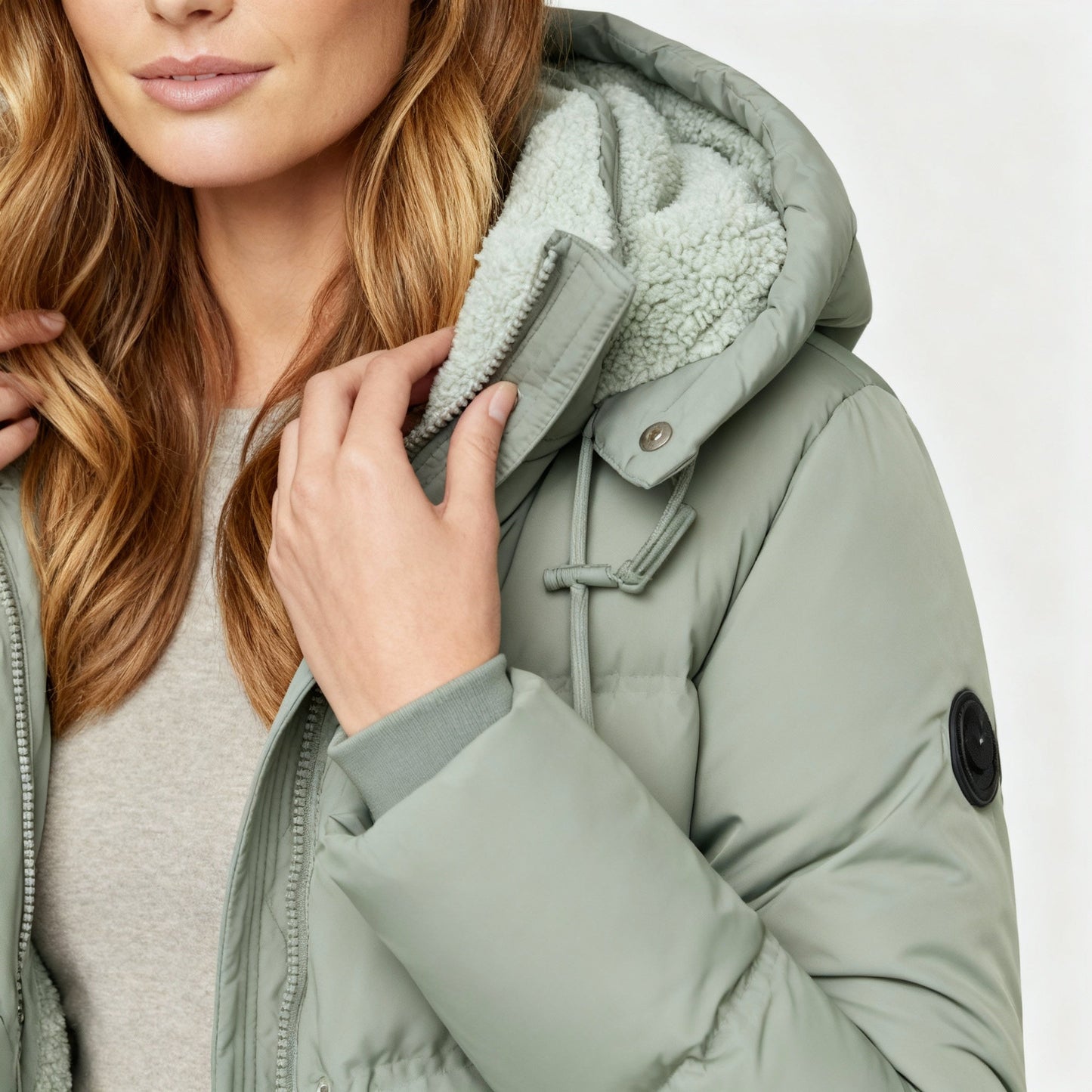 Damen Steppjacke Mit Frontverschluss