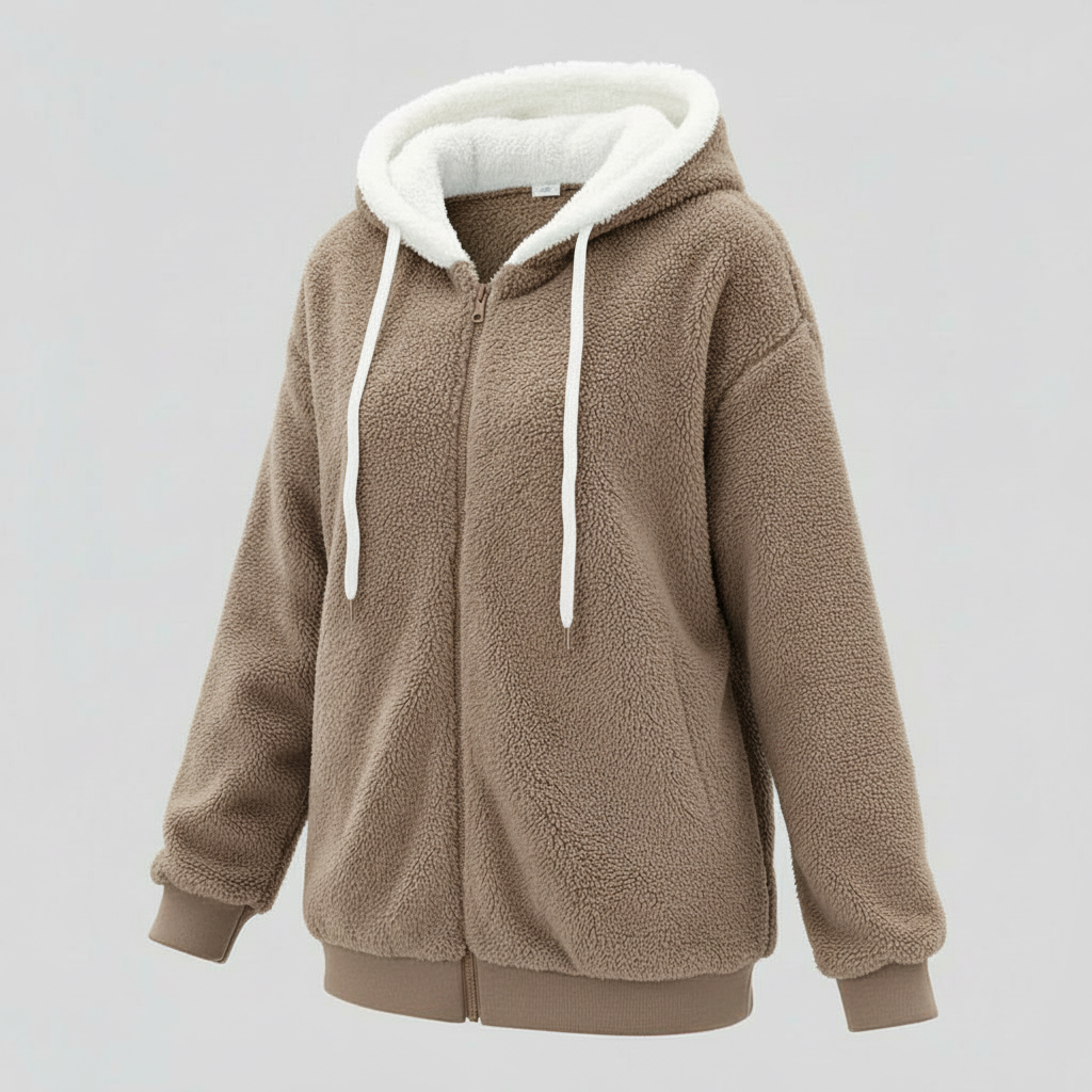 Teddy Kapuzenpullover Extra Warm Beige