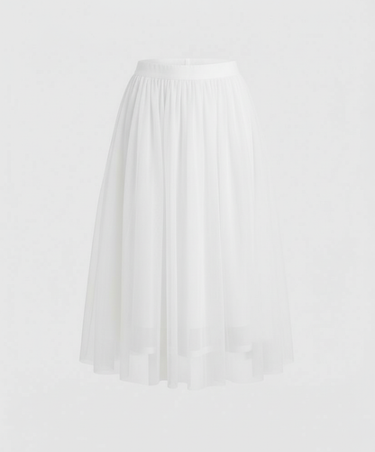 Norvielle Damen Knöchellanger Rock Hohe Taille