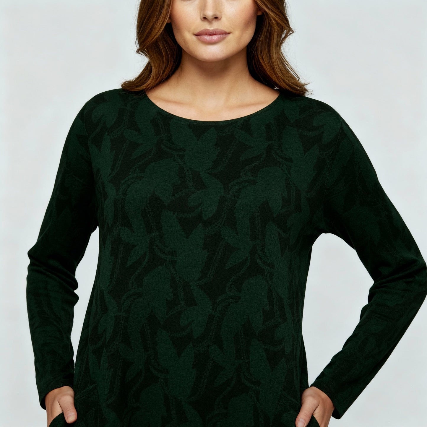 Damen Winterkleid Elegant Druck Komfort