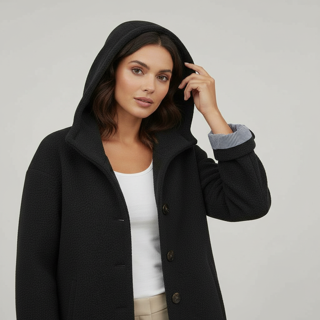 Damen Parka Mantel Lang Kapuze