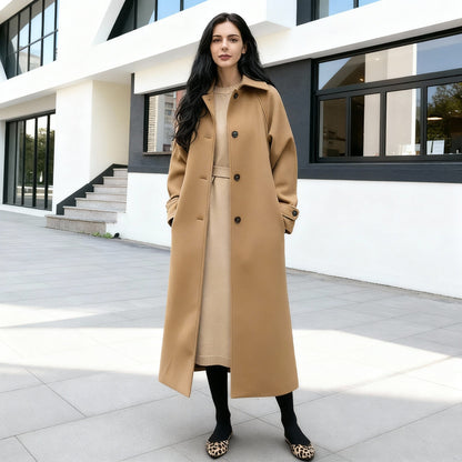 Norvielle Damen Eleganter Langmantel