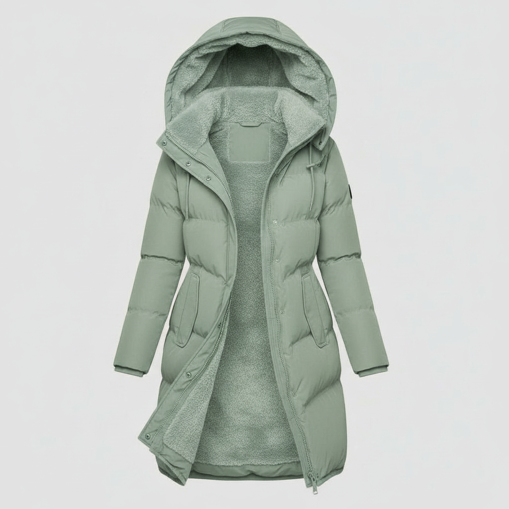 Damen Isolierte Jacke Baumwolle Warm Komfort