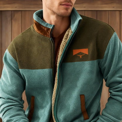 Herren Fleecejacke 3D-Print Leicht Warm