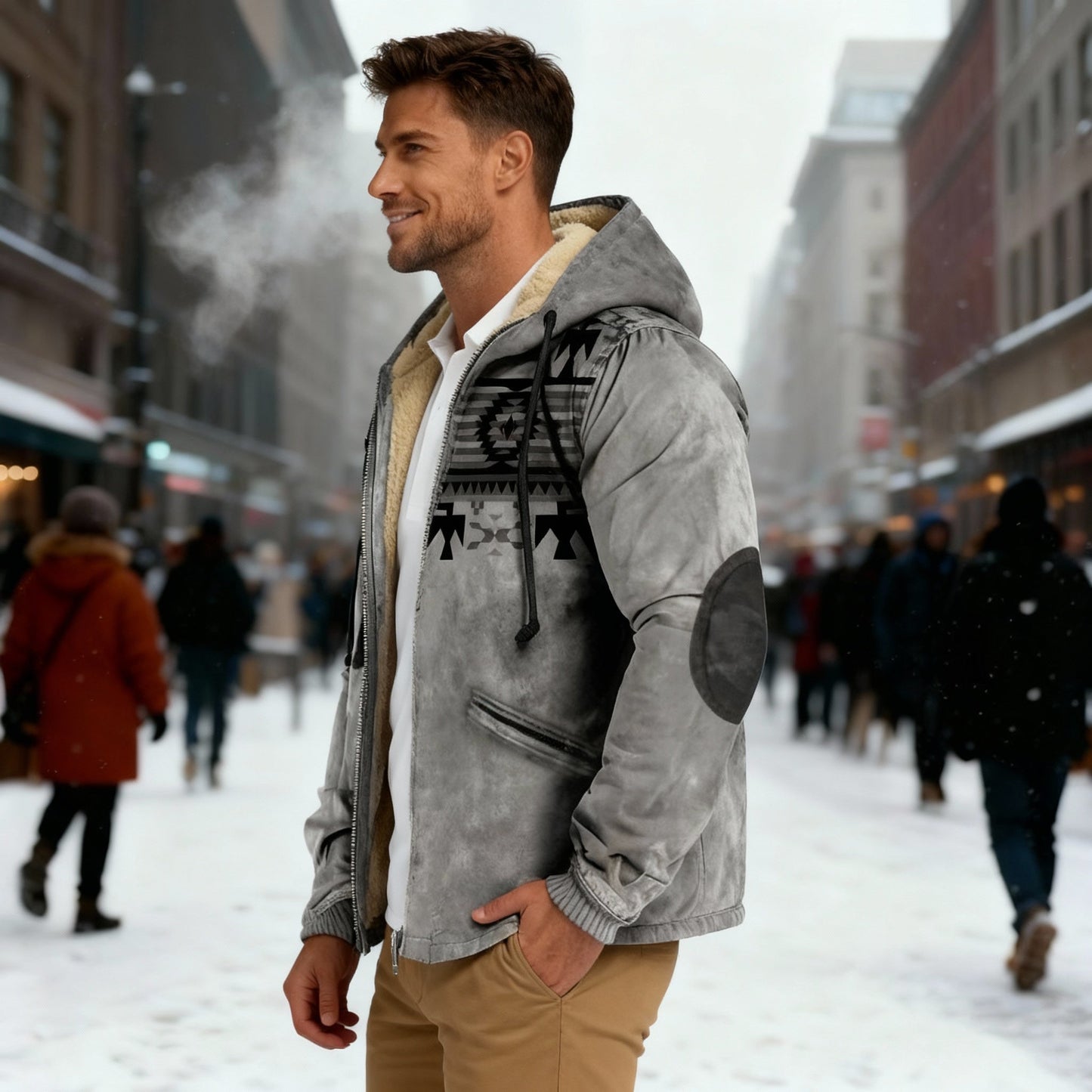 Norvielle Damen Hoodie Kapuze Einheitsdruck