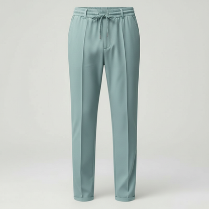 Herrenhose Gerade Passform Elastischer Bund