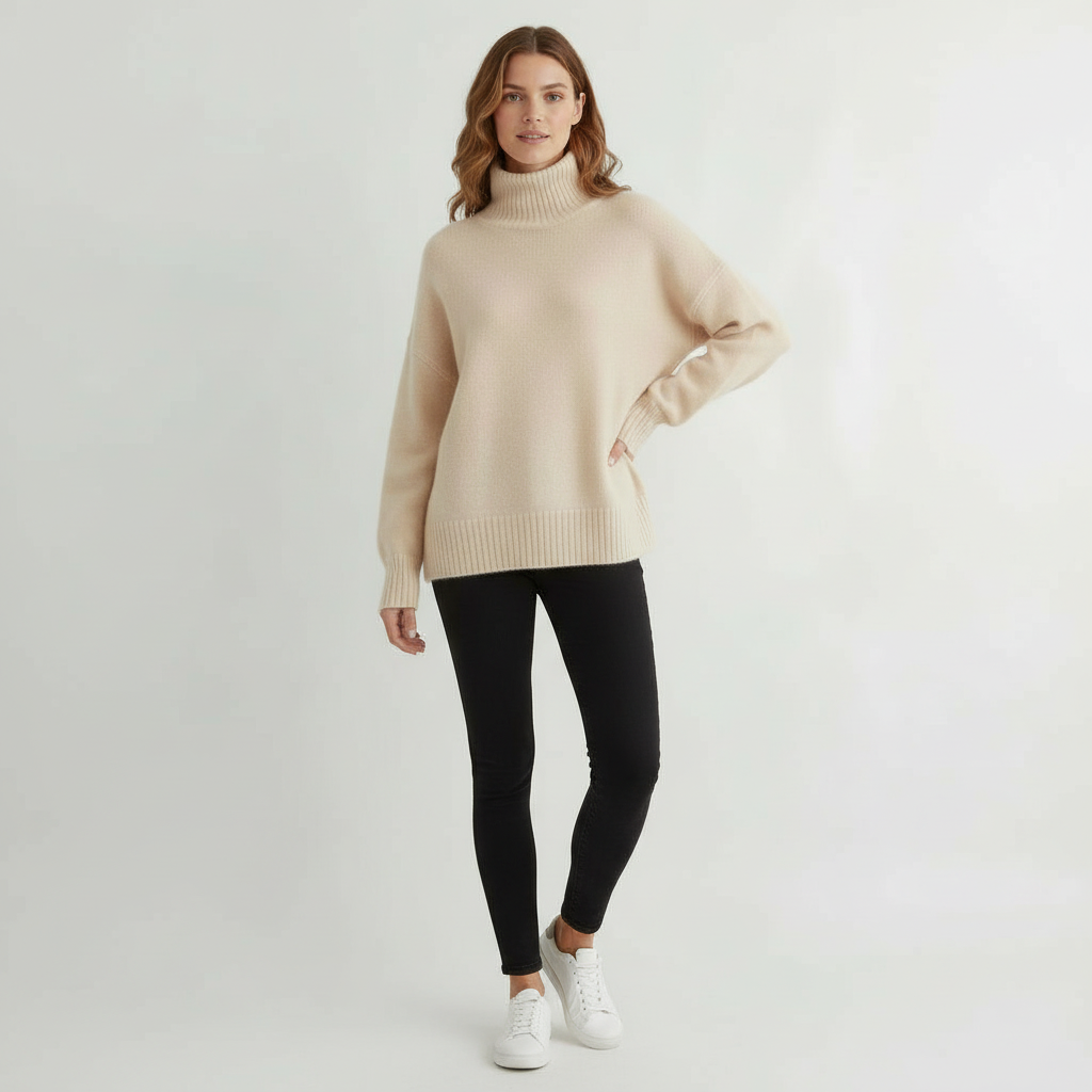 Damen Rollkragenpullover Komfort