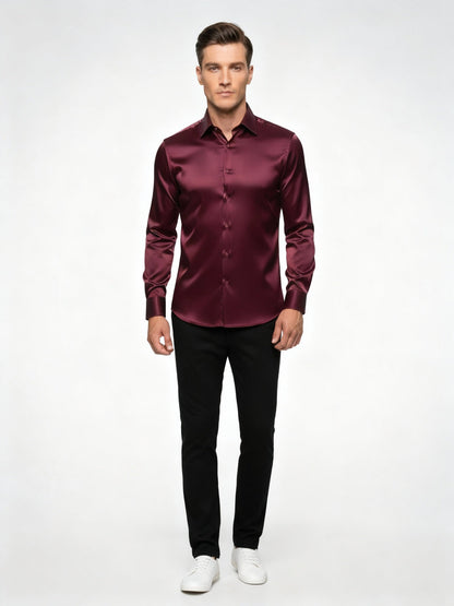 Herren Seidenhemd Elegantes