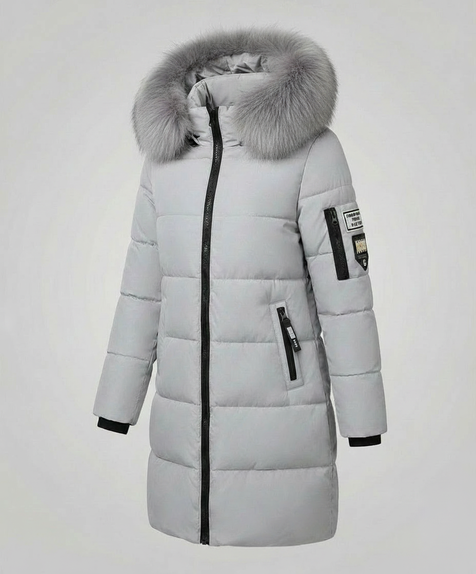 Damen Puffermantel Winddicht Warm