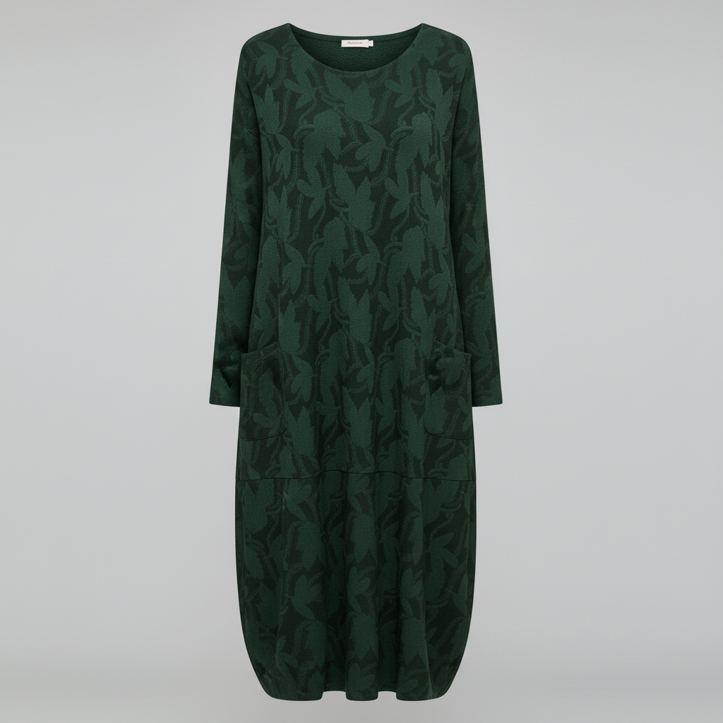 Damen Winterkleid Elegant Druck Komfort
