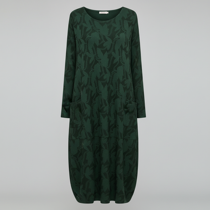 Damen Winterkleid Elegant Druck Komfort
