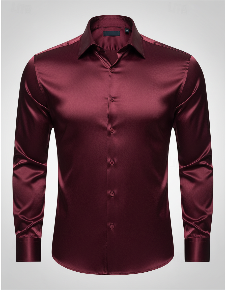 Herren Seidenhemd Elegantes