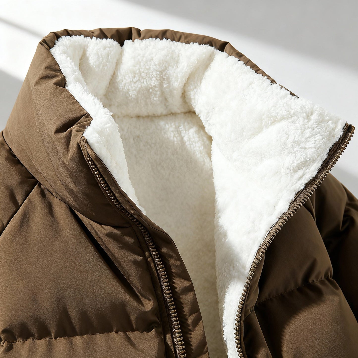 Damen Pufferjacke Fleecegefüttert Leicht