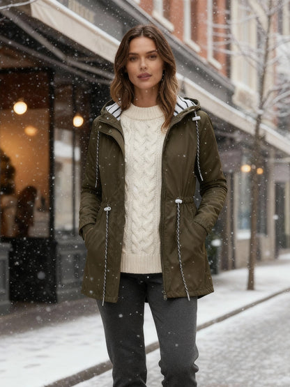 Wasserfeste Lange Jacke für Damen und Herren Alle Jahreszeiten