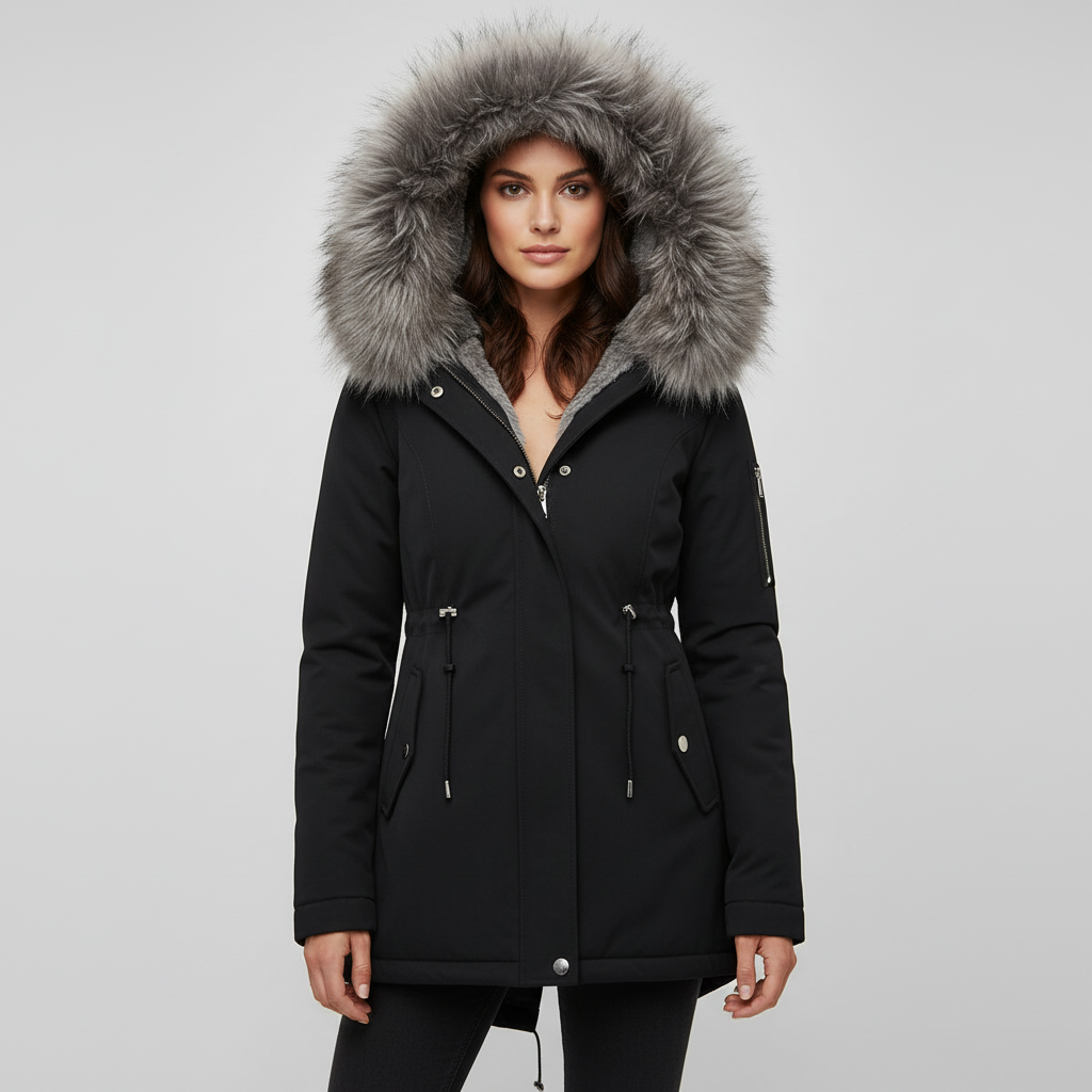 Damen Wintermantel Wärmend Eleganz Halley - Norvielle
