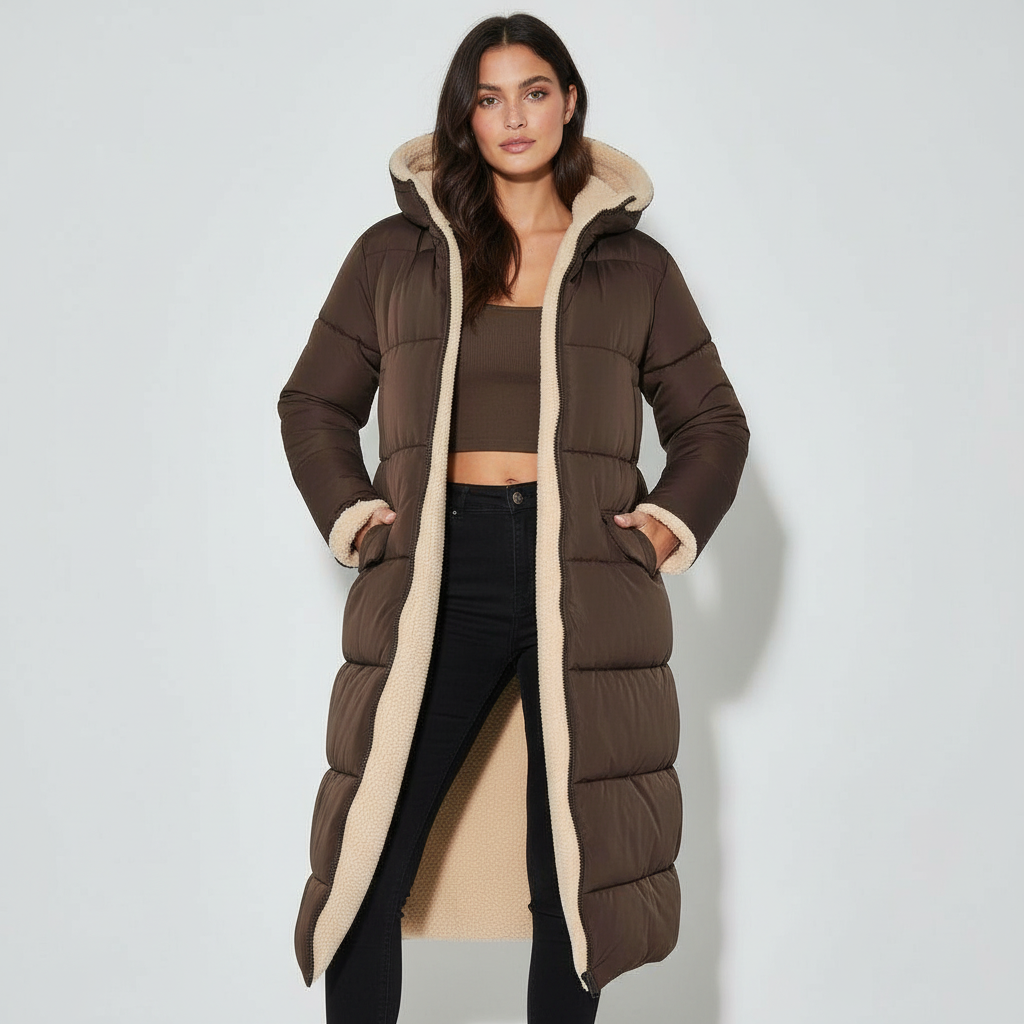 Umkehrbare Damen Winterjacke Komfort - Norvielle