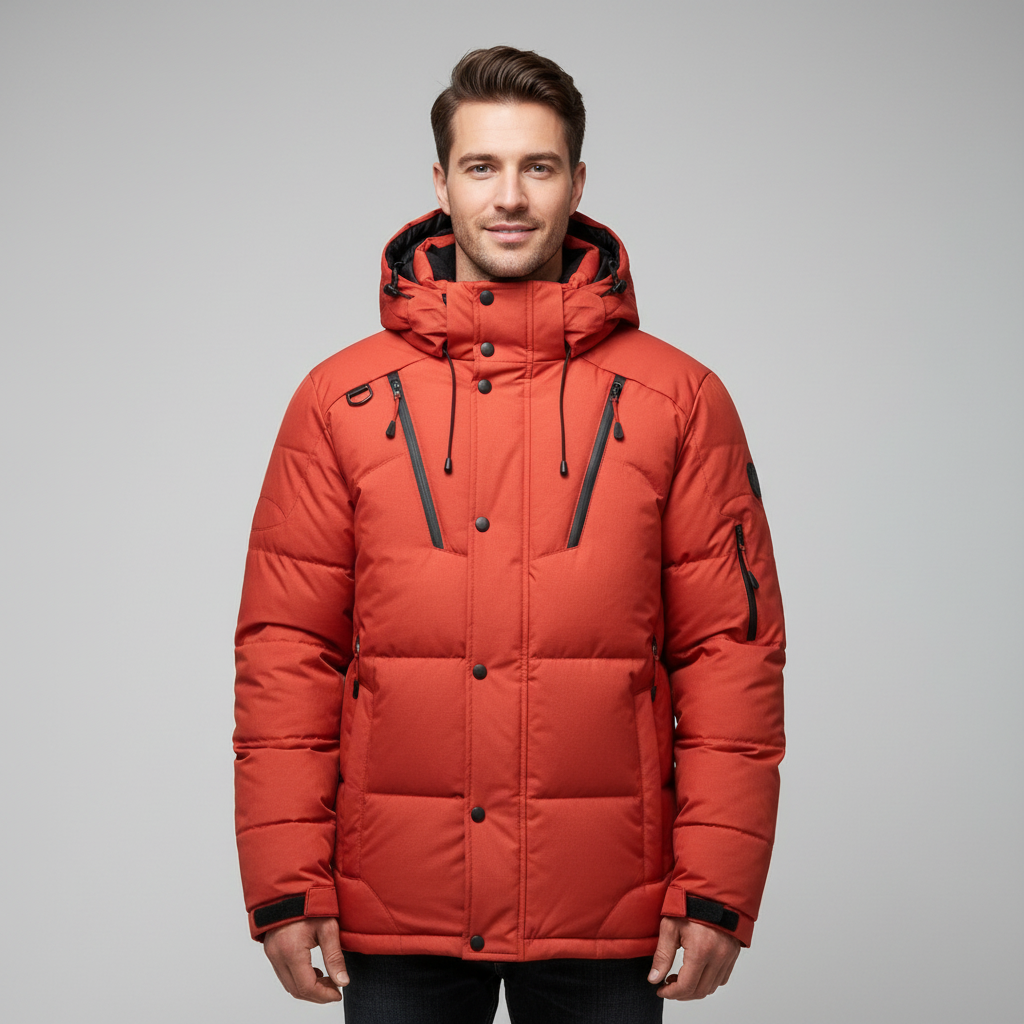 Damen Daunenjacke Füllung Schwarz - Norvielle