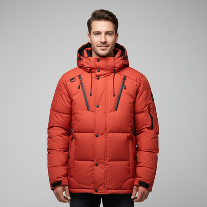 Damen Daunenjacke Füllung Schwarz - Norvielle