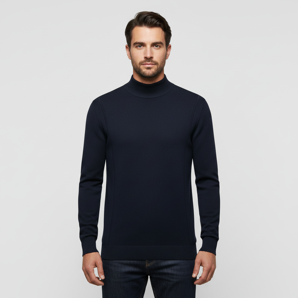 Herren Pullover Klassisch Rundhals Schwarz - Norvielle