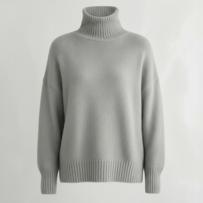 Damen Pullover Rollkragen Gerade Passform