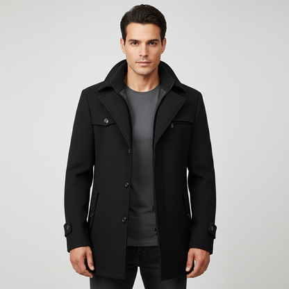 Wasserdichte Winterjacke Damen Komfort Schwarz - Norvielle