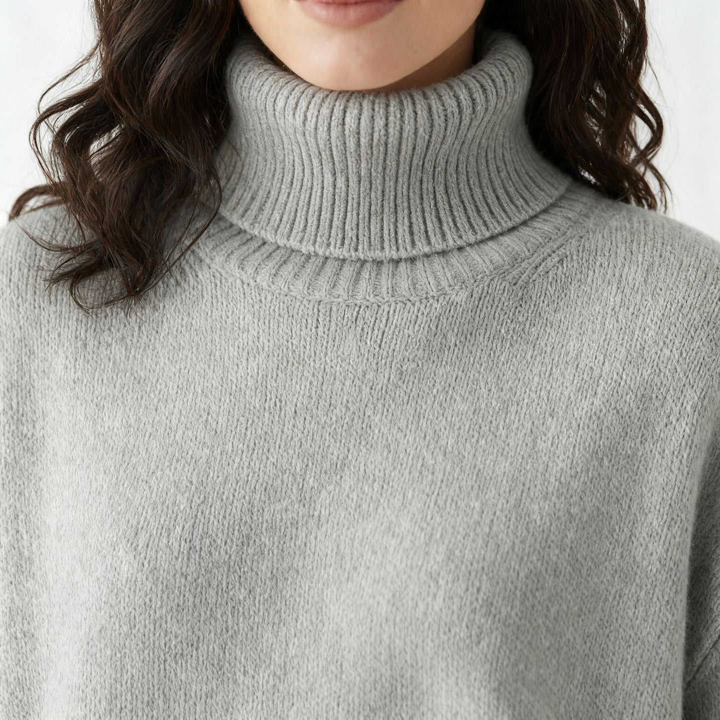 Eleganter Damen Rollkragenpullover Kaschmir Beige