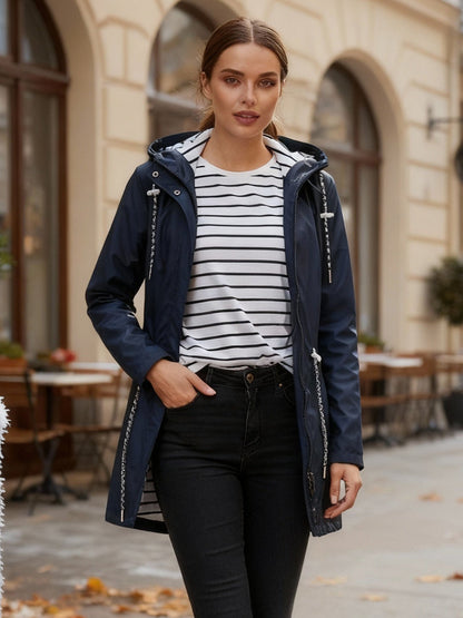 Wasserfeste Lange Jacke für Damen und Herren Alle Jahreszeiten