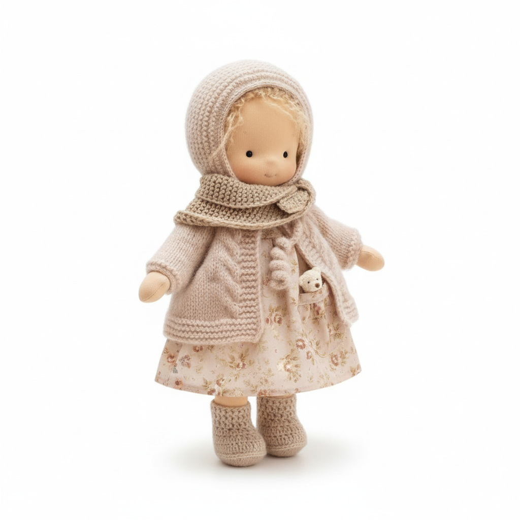 Waldorf-Puppe Poppi 35cm Bio-Baumwolle - Norvielle