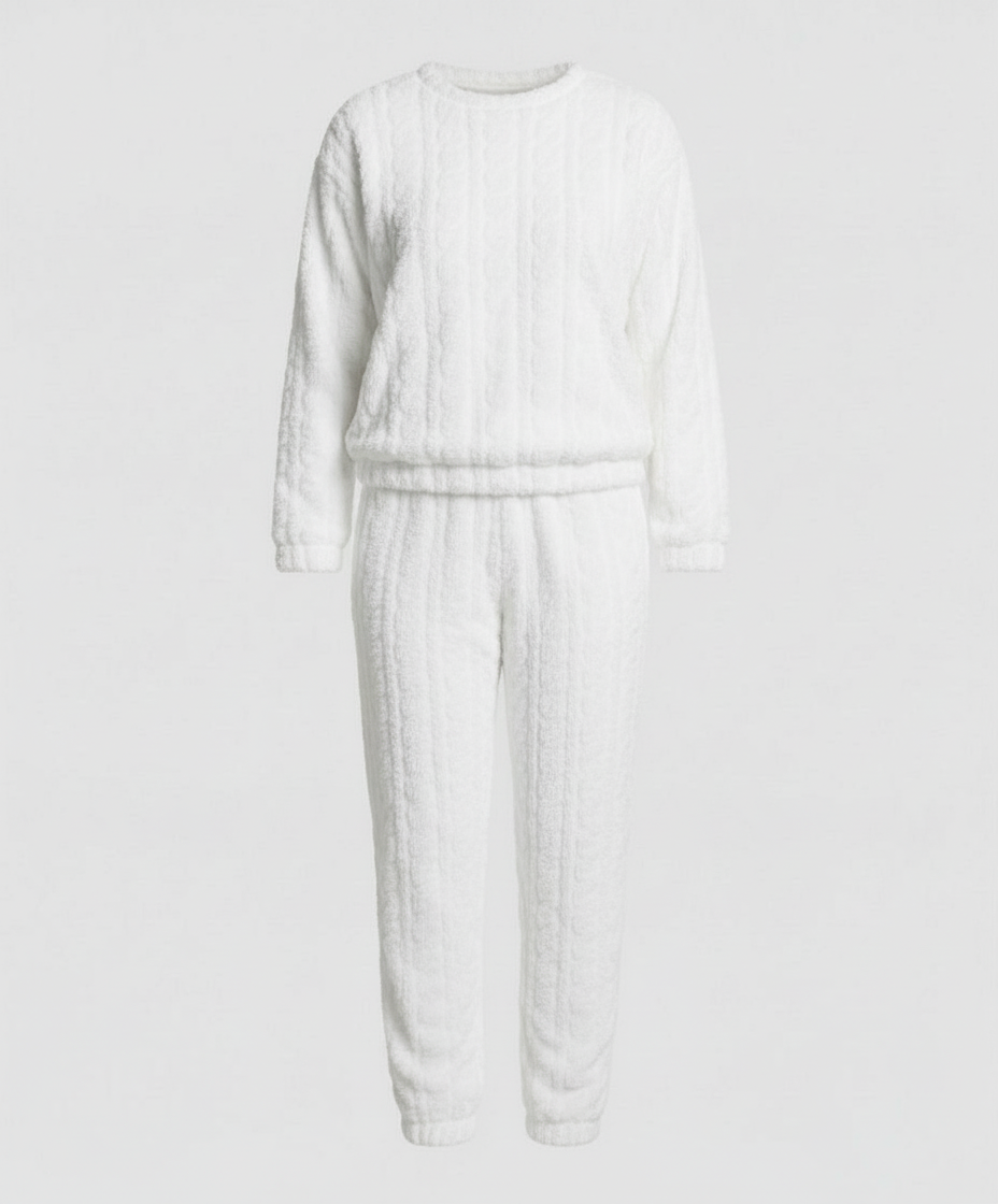 Damen Fleece Pyjama Set Kuschelig