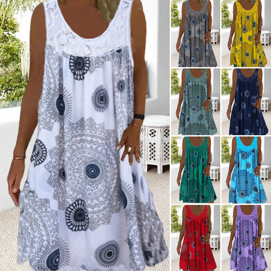 Ärmelloses Damen Sommerkleid Plus-Size - Norvielle