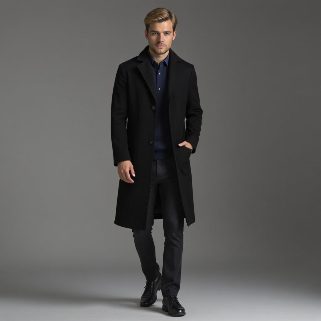Herren Wintermantel Slim Fit Klassisch