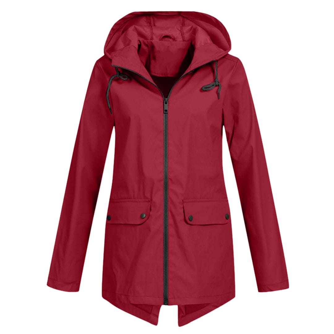 Damen Winterjacke mit Kapuze und Reißverschluss