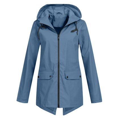 Damen Winterjacke mit Kapuze und Reißverschluss
