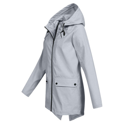 Damen Winterjacke mit Kapuze und Reißverschluss
