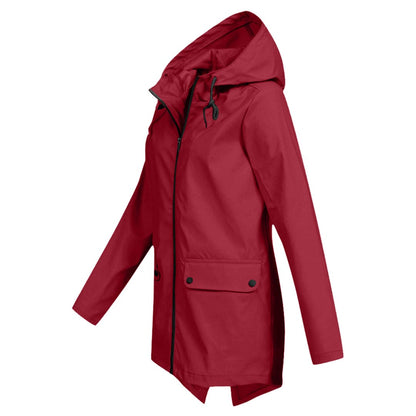 Damen Winterjacke mit Kapuze und Reißverschluss