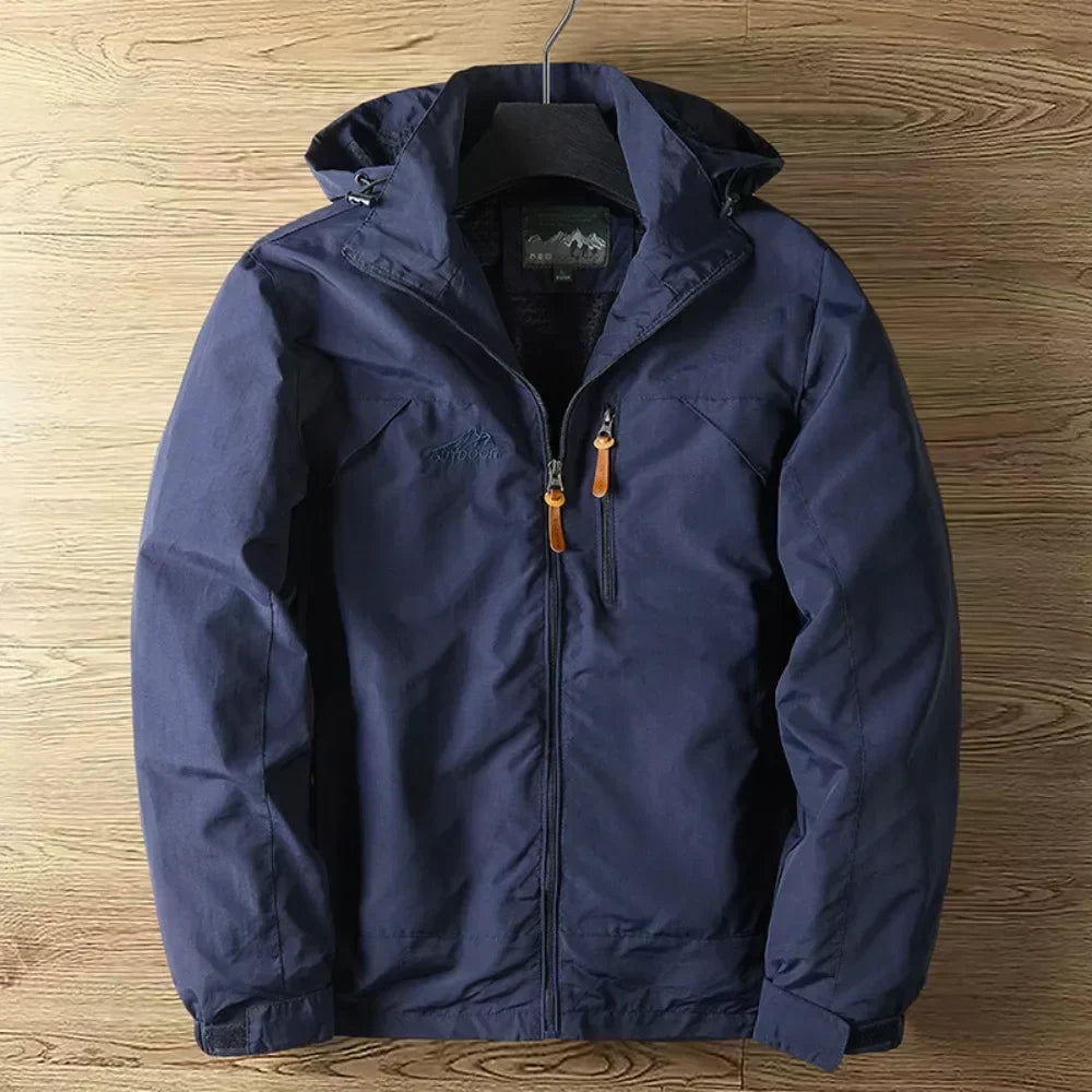 Herren Regenjacke Wasserdicht Kapuze Leicht