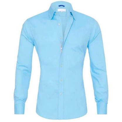 Faltenfreies Hemd – Langärmeliges, Bügelfreies Herrenhemd mit Knopfleiste-Chaps Herrenmode