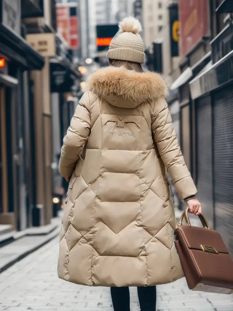 Damen Daunenmantel Italienischer Stil Fara