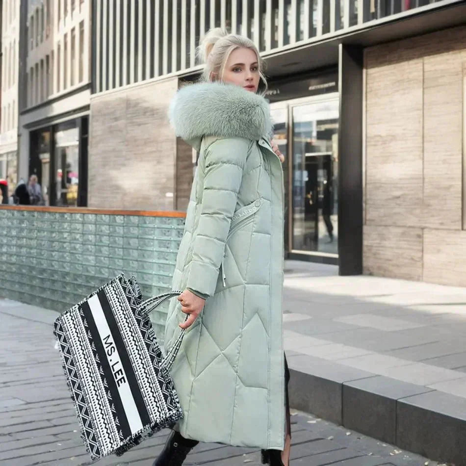 Damen Daunenmantel Italienischer Stil Fara