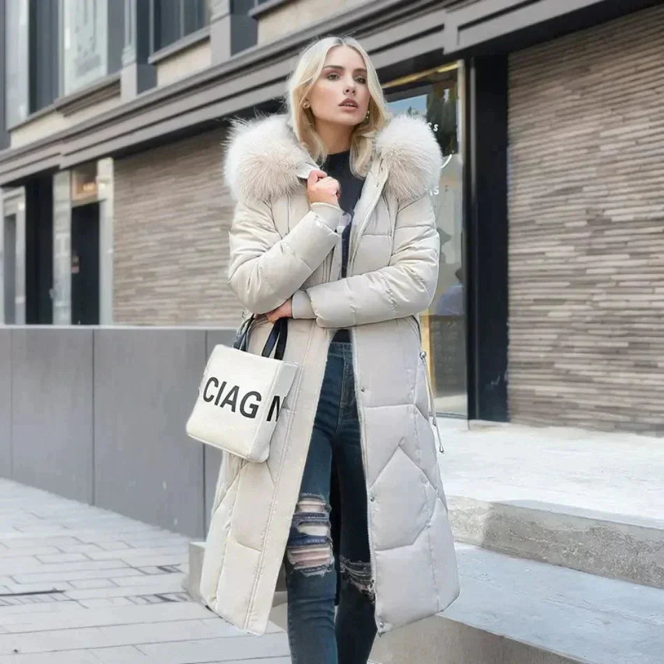 Damen Daunenmantel Italienischer Stil Fara