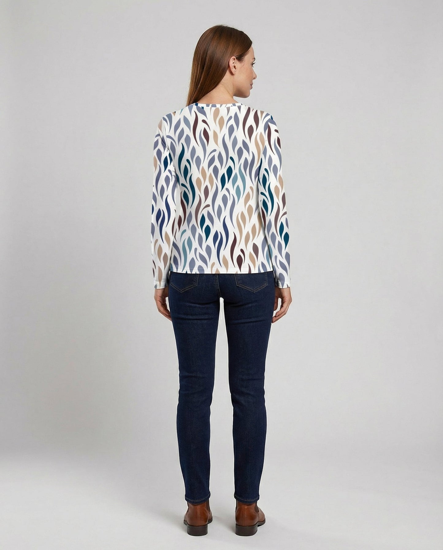Damen T-Shirt Elegant Baumwolle Weiß