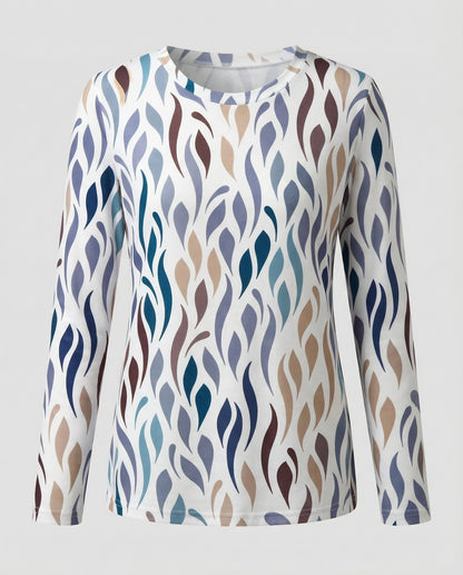 Damen T-Shirt Elegant Baumwolle Weiß