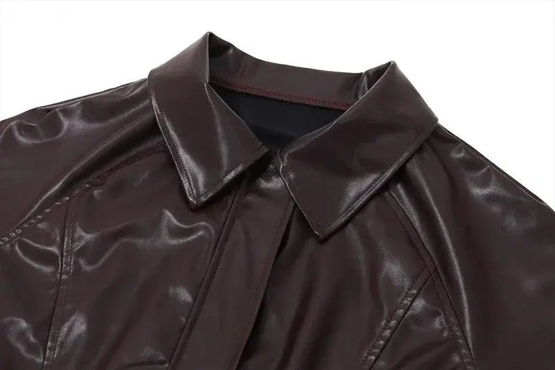 Gercy | Übergroße Kunstlederjacke Zendoo.de
