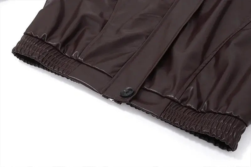 Gercy | Übergroße Kunstlederjacke Zendoo.de