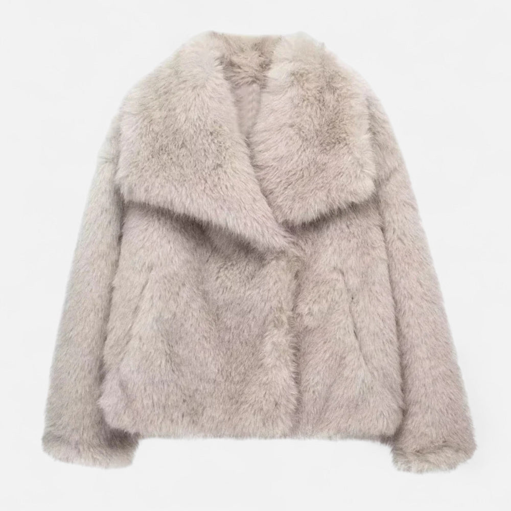 Norvielle Damen Fleece-Wintermantel Isolierend