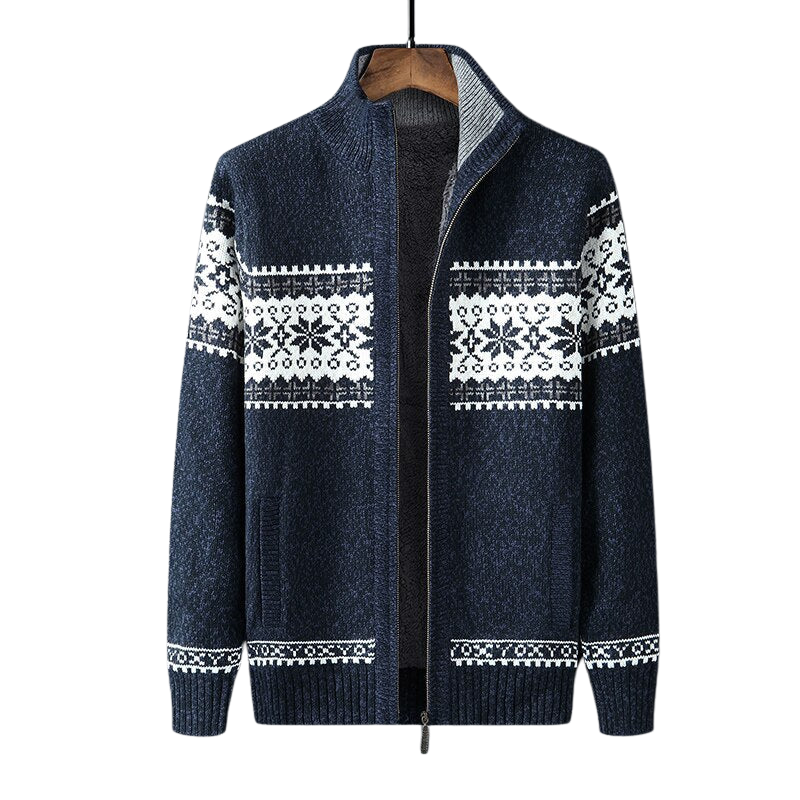 Norvielle Herren Strickcardigan Elegantes Design Beige