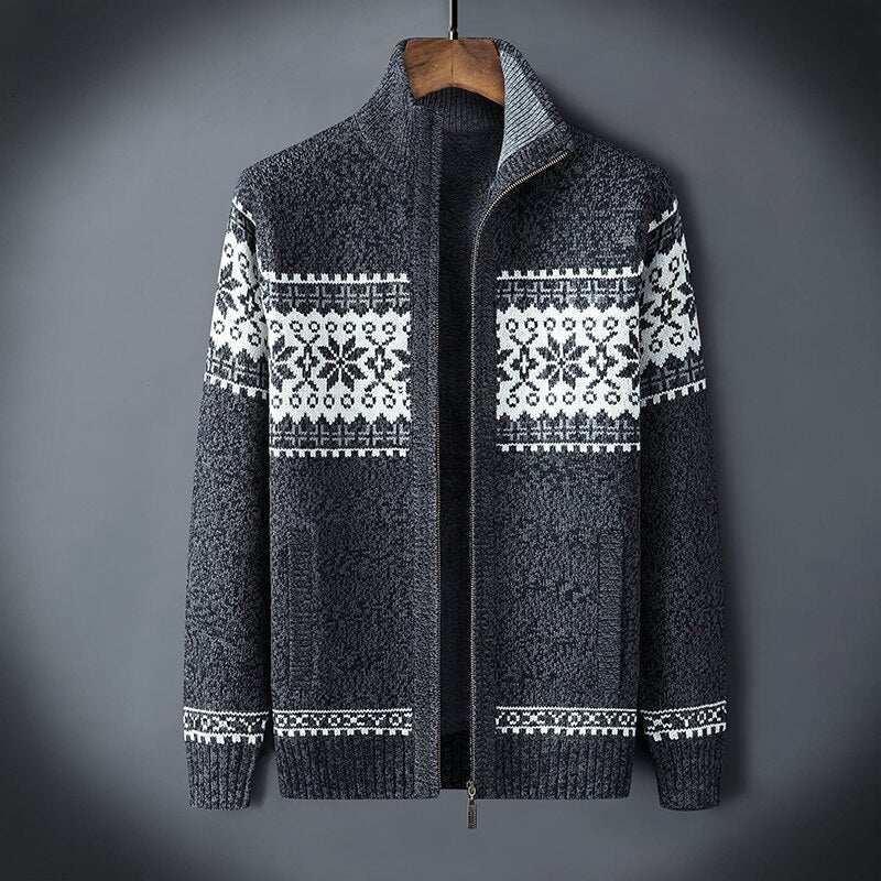 Norvielle Herren Strickcardigan Elegantes Design Beige