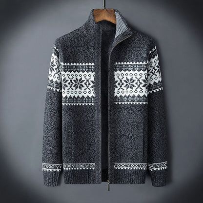 Norvielle Herren Strickcardigan Elegantes Design Beige