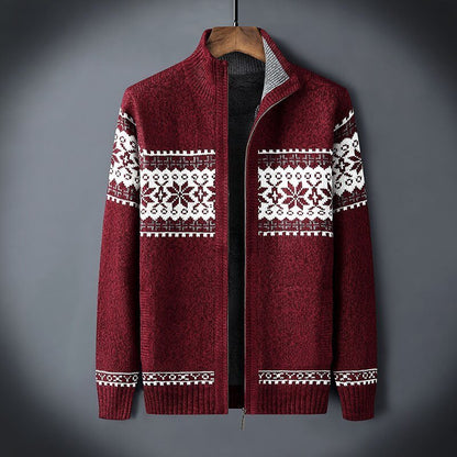 Norvielle Herren Strickcardigan Elegantes Design Beige