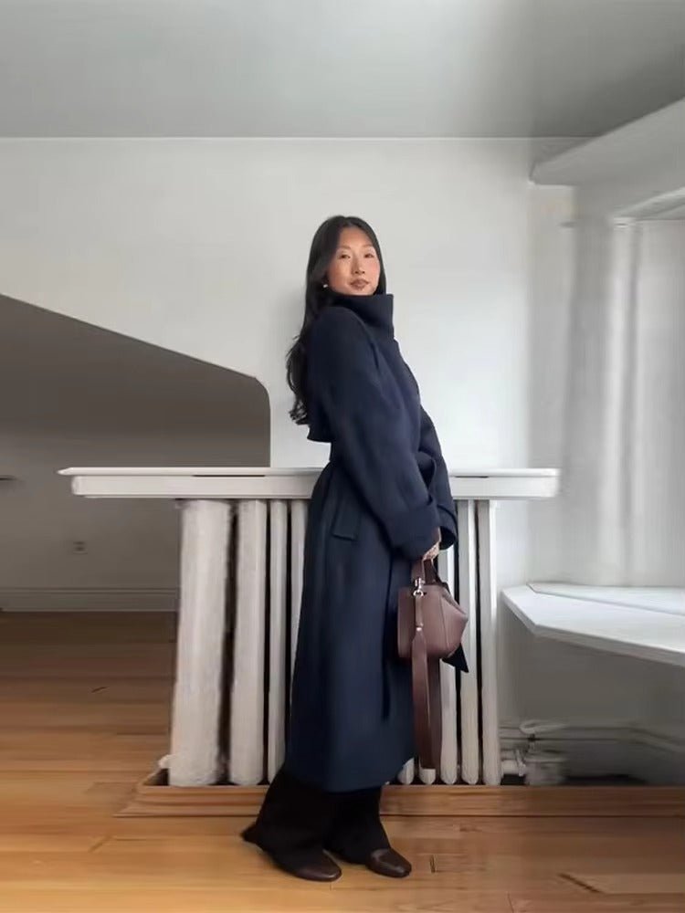 Damen Winter-Trenchcoat mit Gürtel